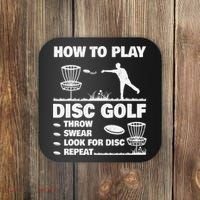 Cool Disc Golf For  Dad Sports Tournament Best Dad By Par Coaster thumb 0