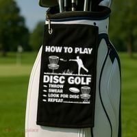 Cool Disc Golf For  Dad Sports Tournament Best Dad By Par Golf Towel thumb 2
