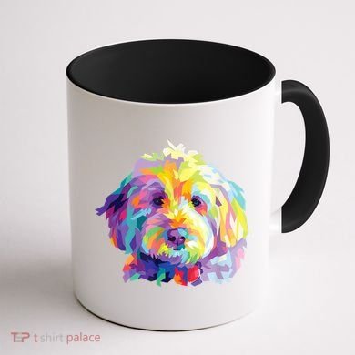 Colorful Dog Goldendoodle Gift Labradoodle Pet Bernedoodle Coffee Mug back