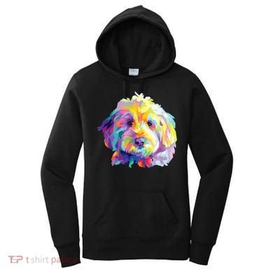 Colorful Dog Goldendoodle Gift Labradoodle Pet Bernedoodle Women's Hoodie