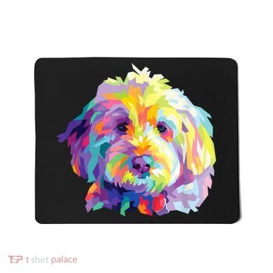 Colorful Dog Goldendoodle Gift Labradoodle Pet Bernedoodle Mousepad