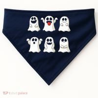 Cute Dancing Ghosts Boys Girls Ghost Halloween Costume USA-Made Doggie Bandana thumb 0