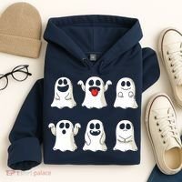 Cute Dancing Ghosts Boys Girls Ghost Halloween Costume Hoodie thumb 4