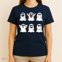 Cute Dancing Ghosts Boys Girls Ghost Halloween Costume T-Shirt thumb 4