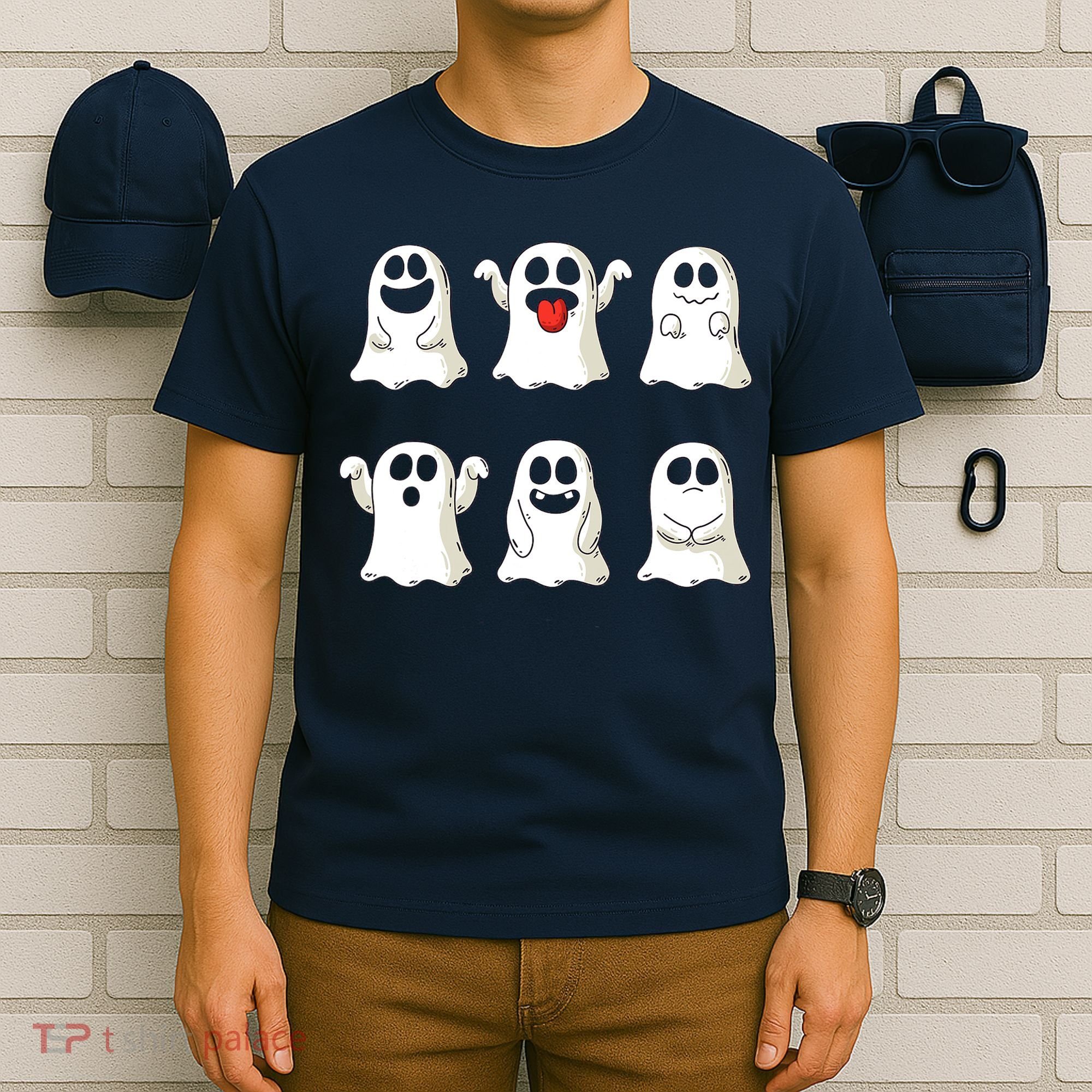 Cute Dancing Ghosts Boys Girls Ghost Halloween Costume T-Shirt