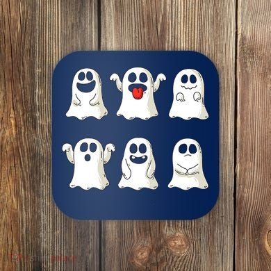 Cute Dancing Ghosts Boys Girls Ghost Halloween Costume Coaster