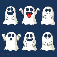 Cute Dancing Ghosts Boys Girls Ghost Halloween Costume Mousepad thumb 1
