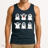Cute Dancing Ghosts Boys Girls Ghost Halloween Costume Tank Top thumb 3