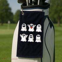 Cute Dancing Ghosts Boys Girls Ghost Halloween Costume Golf Towel thumb 2