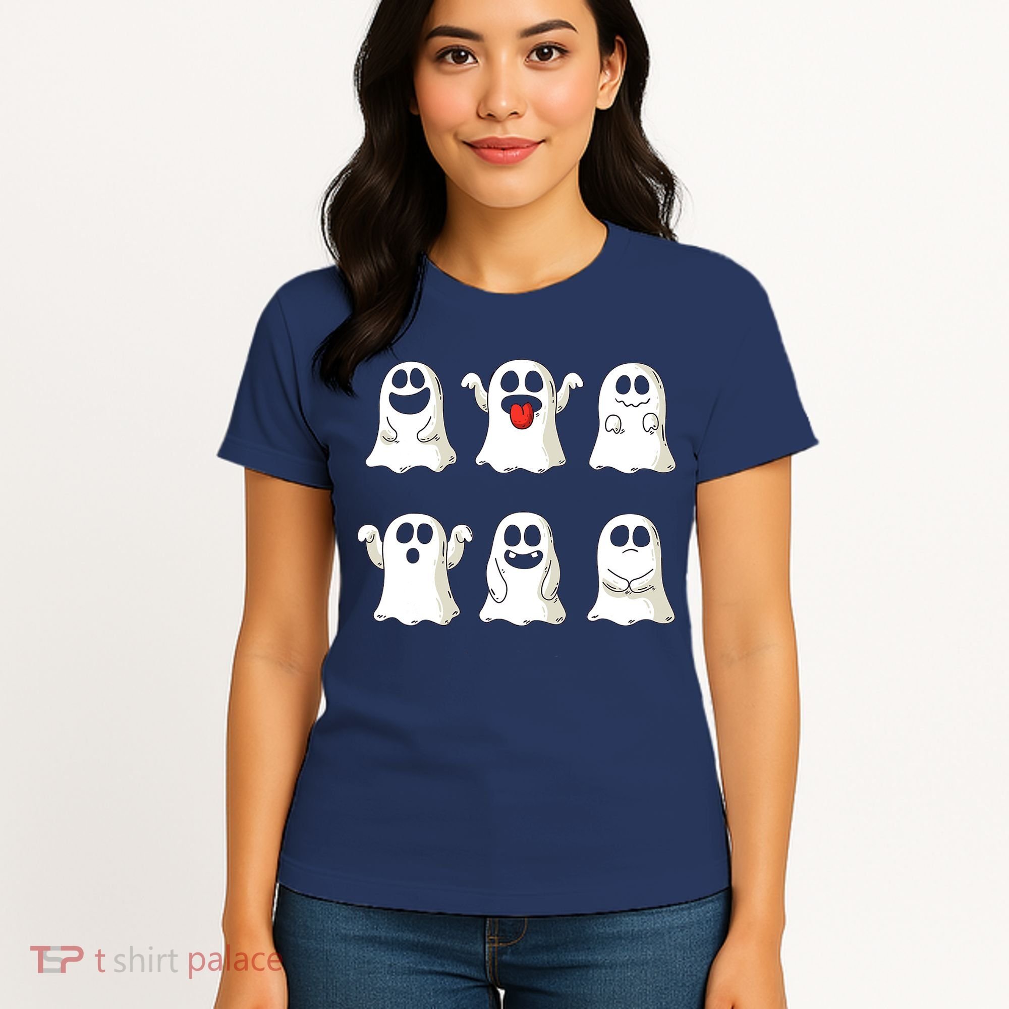 Cute Dancing Ghosts Boys Girls Ghost Halloween Costume Women's T-Shirt