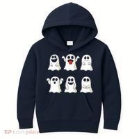 Cute Dancing Ghosts Boys Girls Ghost Halloween Costume Kids Hoodie thumb 0