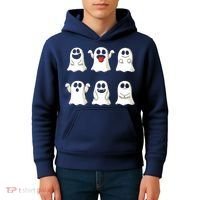Cute Dancing Ghosts Boys Girls Ghost Halloween Costume Kids Hoodie thumb 4