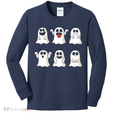 Cute Dancing Ghosts Boys Girls Ghost Halloween Costume Kids Long Sleeve Shirt