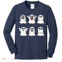 Cute Dancing Ghosts Boys Girls Ghost Halloween Costume Kids Long Sleeve Shirt thumb 0