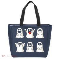 Cute Dancing Ghosts Boys Girls Ghost Halloween Costume Tote Bag thumb 0