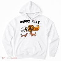 Cute Dachshund Happy Pills Funny Weiner Dog Mom Dad Lover Hoodie thumb 0