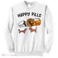 Cute Dachshund Happy Pills Funny Weiner Dog Mom Dad Lover Sweatshirt thumb 0