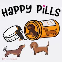 Cute Dachshund Happy Pills Funny Weiner Dog Mom Dad Lover Baby Bodysuit thumb 2