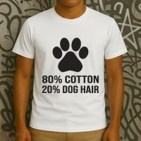 Cotton Dog Hair Funny Dog Saying T-Shirt thumb 3