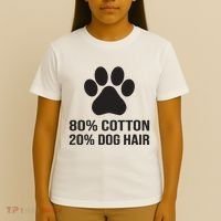 Cotton Dog Hair Funny Dog Saying T-Shirt thumb 4