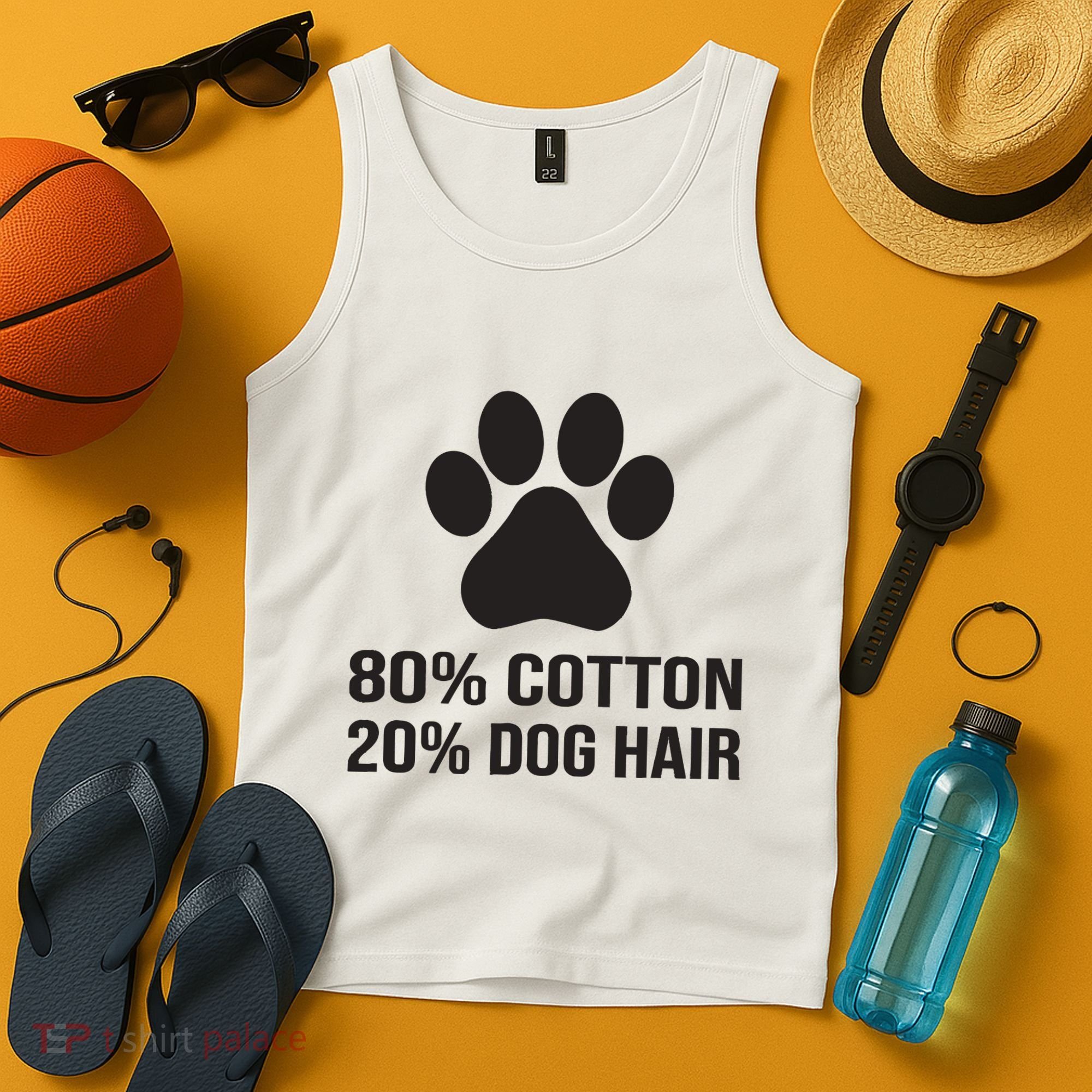 Cotton Dog Hair Funny Dog Saying Tank Top