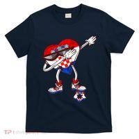 Croatia Dabbing Heart Hrvatska Soccer Team Croatia Flag T-Shirt thumb 0