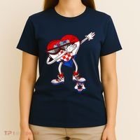 Croatia Dabbing Heart Hrvatska Soccer Team Croatia Flag T-Shirt thumb 4