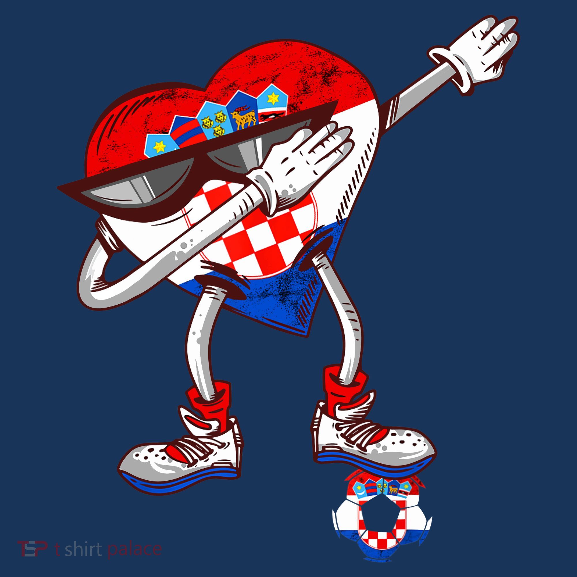 Croatia Dabbing Heart Hrvatska Soccer Team Croatia Flag Women's Hoodie