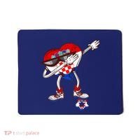 Croatia Dabbing Heart Hrvatska Soccer Team Croatia Flag Mousepad thumb 0
