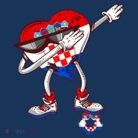 Croatia Dabbing Heart Hrvatska Soccer Team Croatia Flag Mousepad thumb 1