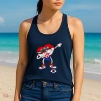 Croatia Dabbing Heart Hrvatska Soccer Team Croatia Flag Women's Tank Top thumb 2