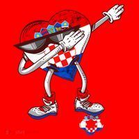 Croatia Dabbing Heart Hrvatska Soccer Team Croatia Flag Santa Hat thumb 1