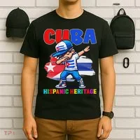 Cuba Dabbing Hispanic Heritage Celebration For T-Shirt thumb 6