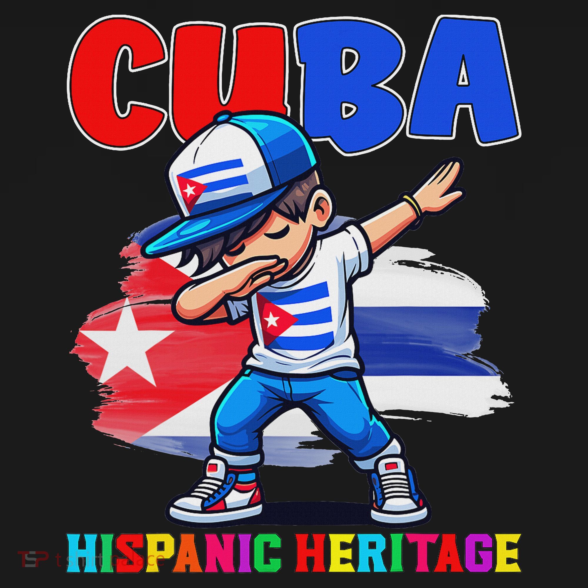 Cuba Dabbing Hispanic Heritage Celebration For T-Shirt