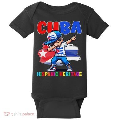 Cuba Dabbing Hispanic Heritage Celebration For Baby Bodysuit