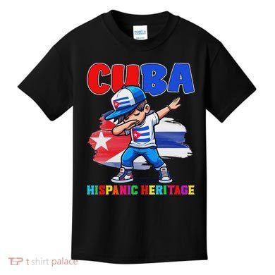 Cuba Dabbing Hispanic Heritage Celebration For Kids T-Shirt