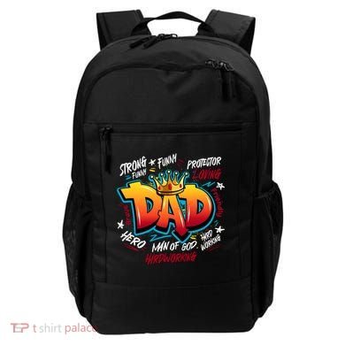 Cool Dad Hardworking Funny Fathers Day Logo Backpack