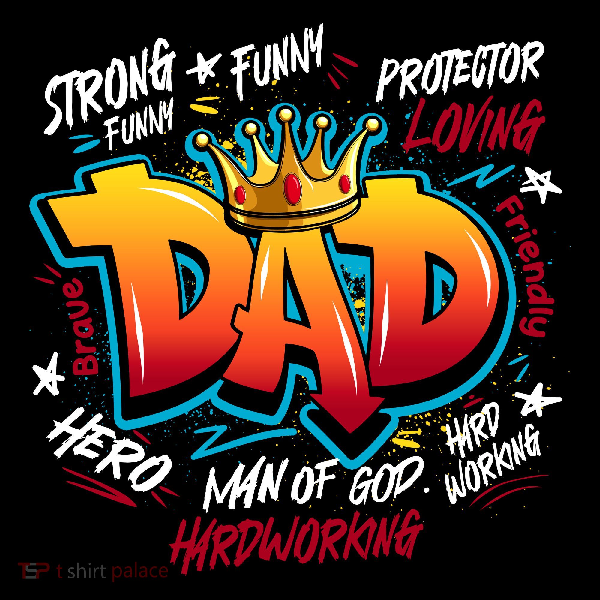 Cool Dad Hardworking Funny Fathers Day Logo Backpack