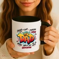 Cool Dad Hardworking Funny Fathers Day Logo Coffee Mug thumb 3