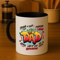 Cool Dad Hardworking Funny Fathers Day Logo Coffee Mug thumb 4