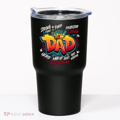Cool Dad Hardworking Funny Fathers Day Logo Tumbler