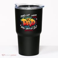 Cool Dad Hardworking Funny Fathers Day Logo Tumbler thumb 0