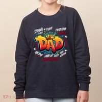 Cool Dad Hardworking Funny Fathers Day Logo Women's Sweatshirt thumb 0