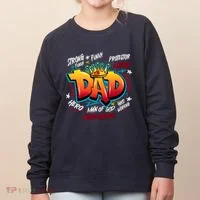 Cool Dad Hardworking Funny Fathers Day Logo Women's Sweatshirt thumb 0