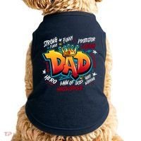 Cool Dad Hardworking Funny Fathers Day Logo Doggie Tank thumb 0