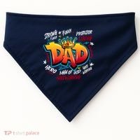 Cool Dad Hardworking Funny Fathers Day Logo USA-Made Doggie Bandana thumb 0