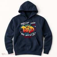 Cool Dad Hardworking Funny Fathers Day Logo Hoodie thumb 0