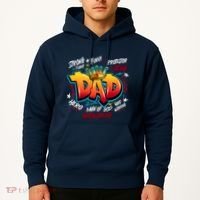 Cool Dad Hardworking Funny Fathers Day Logo Hoodie thumb 2