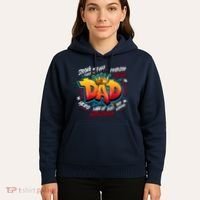 Cool Dad Hardworking Funny Fathers Day Logo Hoodie thumb 5