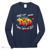 Cool Dad Hardworking Funny Fathers Day Logo Long Sleeve Shirt thumb 0